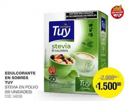 Atomo Conviene Tuy edulcorante en sobres stevia en polvo oferta