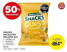 Atomo Conviene Molinos Ala snacks queso horneados oferta
