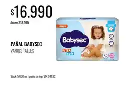 Super MAMI Babysec pañal varios talles oferta