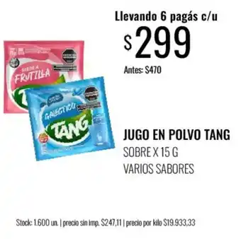 Super MAMI Tang jugo en polvo varios sabores oferta