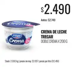 Super MAMI Tregar crema de leche doble oferta