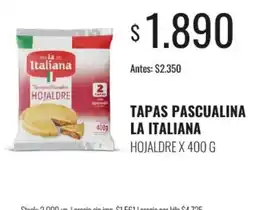 Super MAMI La italiana tapas pascualina hojaldre oferta