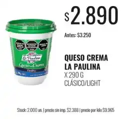 Super MAMI La paulina queso crema oferta