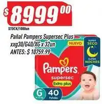Supermercados Comodin Pampers - pañal supersec plus oferta