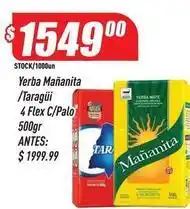 Supermercados Comodin Mañanita - yerba /taragüi 4 flex c/palo oferta