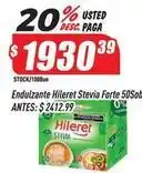 Supermercados Comodin Hileret - endulzant stevia forte 50sob oferta