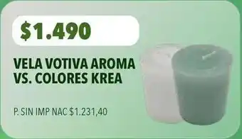 Krea - vela votiva aroma vs. colores