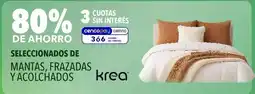 Supermercados Vea Krea - mantas, frazadas y acolchados oferta
