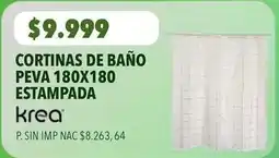 Supermercados Vea Krea - cortinas de ba ilde{n}o peva 180x180 estampada oferta