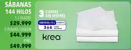 Supermercados Vea Krea - sábanas 144 hilos oferta