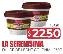 Masivos La serenisima dulce de leche colonial oferta