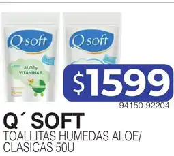Masivos Q soft toallitas humedas aloe/ clasicas oferta