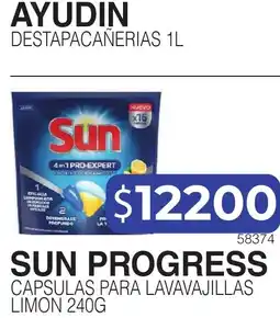 Masivos Sun progress capsulas para lavavajillas limon oferta