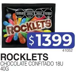 Masivos Rocklets chocolate confitado oferta