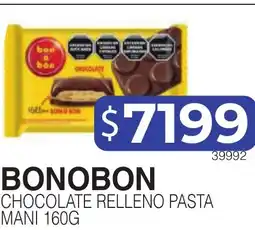 Masivos Bonobon chocolate relleno pasta mani oferta