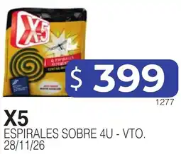 Masivos X5 espirales sobre 4u oferta
