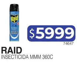 Masivos Raid insecticida mmm 360c oferta