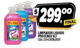 Supermercados Yaguar Pro Cenex Limpiador Liquido 5Lt oferta