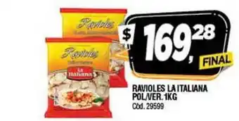 Supermercados Yaguar Ravioles La Italiana Pol/Ver. 1kg oferta