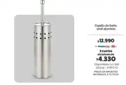 Cooperativa Obrera Cepillo de baño, simil aluminio oferta