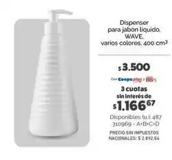 Cooperativa Obrera Dispensador para jabón líquido oferta