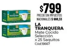Diarco La tranquera - mate cocido selección x 25 saquitos cód:18667 oferta