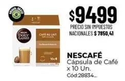 Diarco Nescafé - cápsula de café x 10 un. cód:28834 oferta