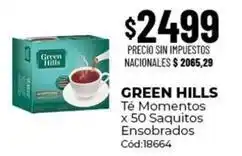 Diarco Green hills - té momentos x 50 saquitos ensobrados cód:18664 oferta