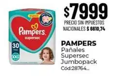 Diarco Pampers - pañales supersec jumbopack cód:28764 oferta