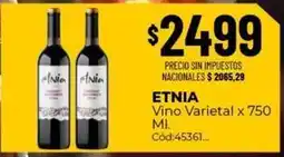 Diarco Etnia - vino varietal x 750 ml. cód:45361 oferta