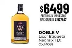 Diarco Doble v - doble v licor etiqueta negra x 1 lt. cód:4068 oferta