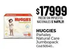 Diarco Huggies - pañales natural care jumbopack cód:50540 oferta