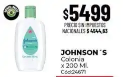Diarco Johnson's - colonia x 200 ml. cód:24671 oferta