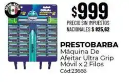 Diarco Gillette - prestobarba máquina de afeitar ultra grip móvil x 2 filos cód:23666 oferta