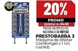 Diarco Prestobarba - prestobarba 3 máquina de afeitar comfortgel x 1 un. cód:7632 oferta