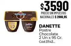 Diarco Danette - postre chocolate 2 un x 95 gr. cód:31143 oferta