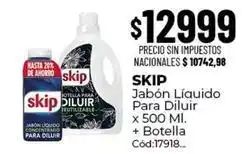 Diarco Skip - jabón líquido para diluir x 500 ml. + botella cód:17918 oferta