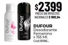 Diarco Dufour - desodorante femenino x 155 ml. c	ext{ó}d:18186 oferta