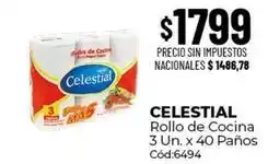 Diarco Celestial - rollo de cocina 3 un. x 40 paños c uevoacuted:6494 oferta
