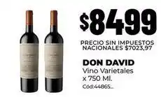 Diarco Don david - vino varietales x 750 ml. cód:44865 oferta