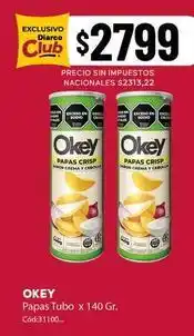 Diarco Okey - papas tubo oferta