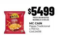 Diarco Mc cain - papas tradicional x 700 gr. cód:24018 oferta