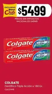 Diarco Colgate - dentifrico triple accion x 180 gr. c uevo25448 oferta