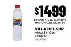 Diarco Villa del sur - agua sin gas x 600 ml. c uevo:10354 oferta