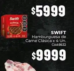 Diarco Swift - hamburguesa de carne clásica x 4 un. cód:8632 oferta