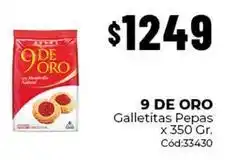 Diarco 9 de oro - galletitas pepas x 350 gr. cód:33430 oferta