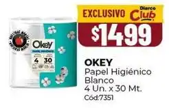 Diarco Okey - papel higi0990enico blanco 4 un. x 30 mt. c0993d:7351 oferta