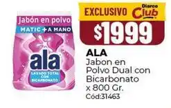 Diarco Ala - jabón en polvo dual con bicarbonato x 800 gr. cód:31463 oferta