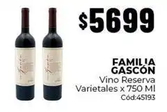 Diarco Vino reserva varietales cód:45193 oferta