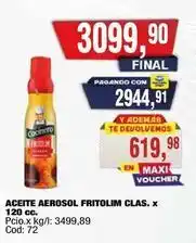 Maxiconsumo Cocinero - aceite aerosol fritolim clas oferta